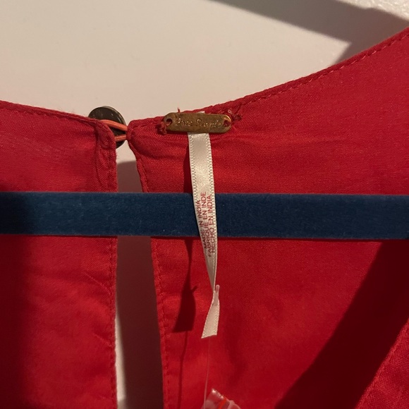 Red Ruffled Romper - Free People - Picture 2 of 3